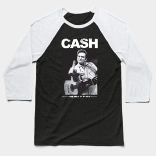 Middle Finger Johnny Cash | Vintage Baseball T-Shirt